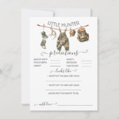 狩猟カモ柄の洗濯物干し 赤ちゃん予想ゲーム 招待状 (正面)