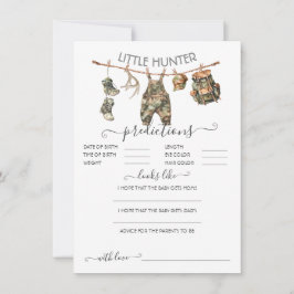 狩猟カモ柄の洗濯物干し 赤ちゃん予想ゲーム 招待状