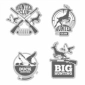 狩猟クラブステッカー シール (正面)