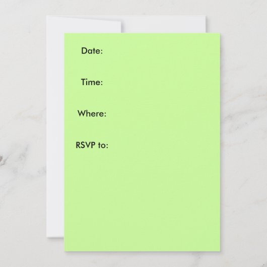 狩猟シーズン カモ 招待状 (裏面)