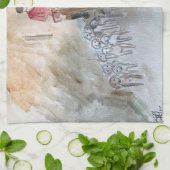 狩猟シーンのタオル（キッチンタオル） キッチンタオル (折り畳み)