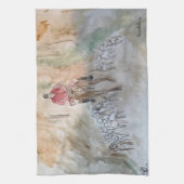 狩猟シーンのタオル（キッチンタオル） キッチンタオル (縦)