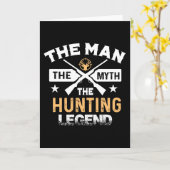 狩猟伝説の男 - 鹿 カード (黄色い花)