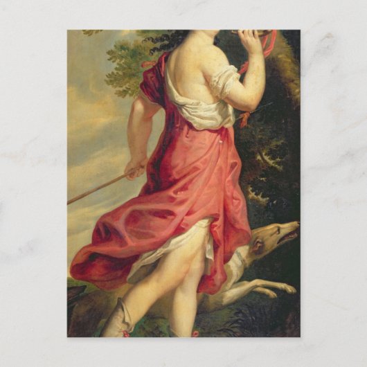 狩猟女神ダイアナとしてのモンテスパン夫人 ポストカード (正面)