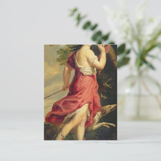 狩猟女神ダイアナとしてのモンテスパン夫人 ポストカード (スタンド正面)