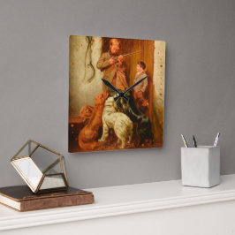 狩猟少年Arthur Fitzwilliam Tait 1876 スクエア壁時計