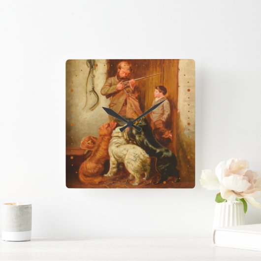 狩猟少年Arthur Fitzwilliam Tait 1876 スクエア壁時計 (ホーム)