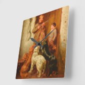 狩猟少年Arthur Fitzwilliam Tait 1876 スクエア壁時計 (傾斜)