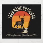 狩猟用カスタムネーム アウトドア用品 鹿 イノシシ 原野 キャンプ ビールラベル (シングルラベル)