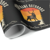 狩猟用カスタムネーム アウトドア用品 鹿 イノシシ 原野 キャンプ ラッピングペーパー (ロールコーナー)