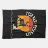 狩猟用 ネーム アウトドアーズ 鹿 イノシシ 荒野 キャンプ キッチンタオル (横)