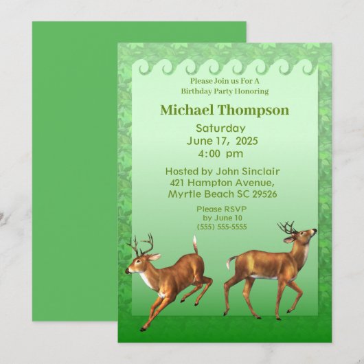 狩猟者 誕生日 招待状 (正面/裏面)