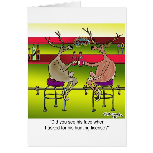 狩猟許可証を頼んでいるシカ (正面)