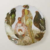 狩猟鳥 ラウンドクッション (裏面)