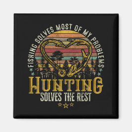 狩猟＆鹿の角ハンター エルク、鹿狩り マグネット