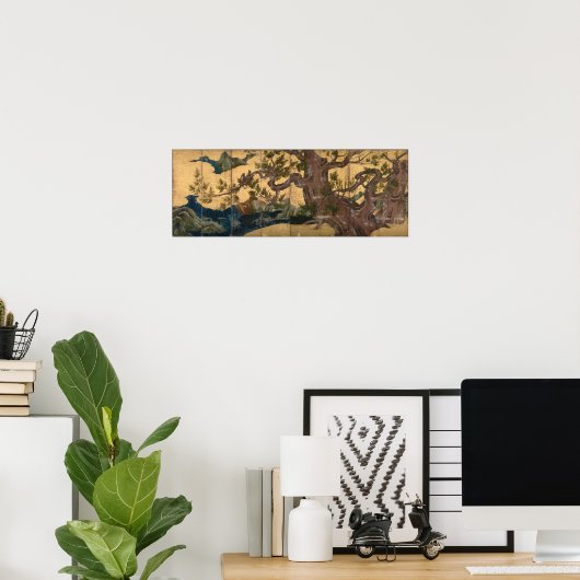 狩野永徳ひのき ポスター (ホームオフィス)