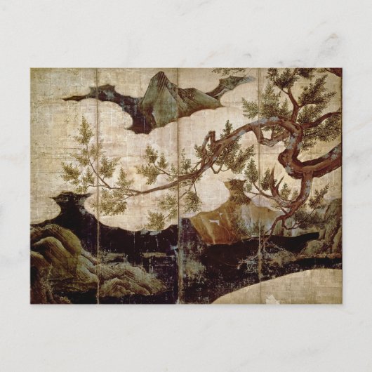 狩野永徳筆、室万地時代 ポストカード (正面)