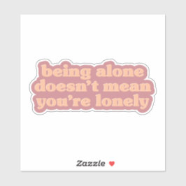 独りであること – 一人暮前向きらしのメッセージ シール