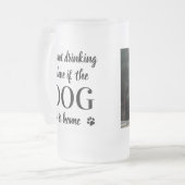 独りで飲まない犬が可愛いペットの写真 フロストグラスビールジョッキ (正面左)