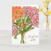 独りぼっちの挨拶状を恐れない カード (黄色い花)