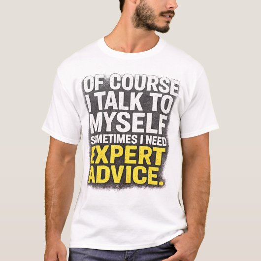 独り言の達人 アドバイス Tシャツ | おもしろ引用 (正面)