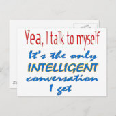 独り言を言う ポストカード (正面/裏面)