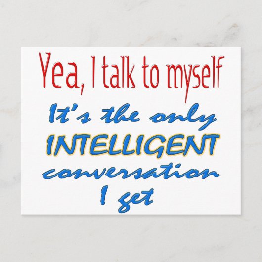 独り言を言う ポストカード (正面)
