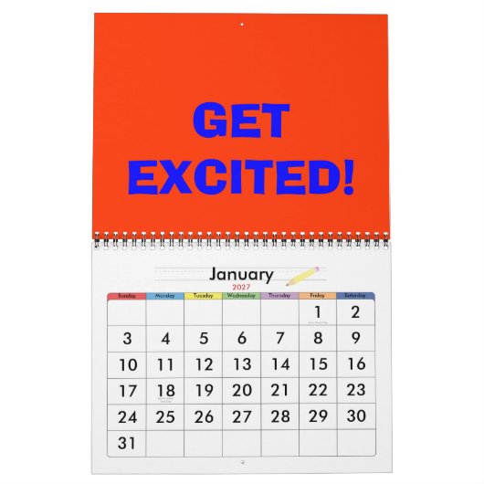 独り言 カレンダー (1月 2027)