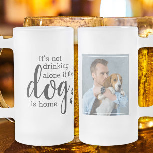 独パーソナライズされたりで飲まないもし犬が居る フロストグラスビールジョッキ