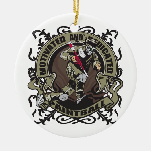 独創力のあるペイントボール セラミックオーナメント (正面)