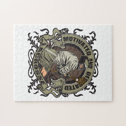 独創力のあるラクロス ジグソーパズル (横)