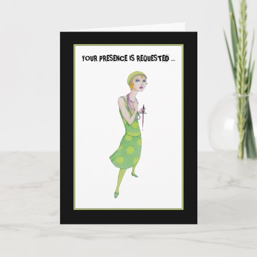 独創殺人ミステリー招待状カード 招待状 (正面)