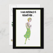 独創殺人ミステリー招待状葉書 インビテーションポストカード (正面/裏面)