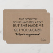 独創的でユーモアのあるブライズメイド(または花婿の友人) 招待状 (正面/裏面)