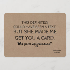 独創的でユーモアのあるブライズメイド(または花婿の友人) 招待状