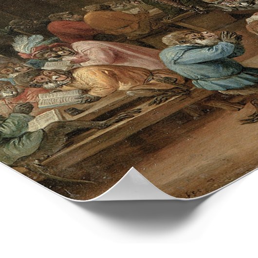 独創的なアート・スクールの人間としてのサルの演技 ポスター (角)