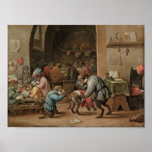 独創的なアート・スクールの人間としてのサルの演技 ポスター (正面)