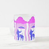 独創的な フロストグラスマグカップ (正面左)