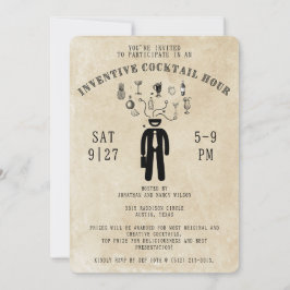 独創的カクテルアワーパーティの招待状 招待状