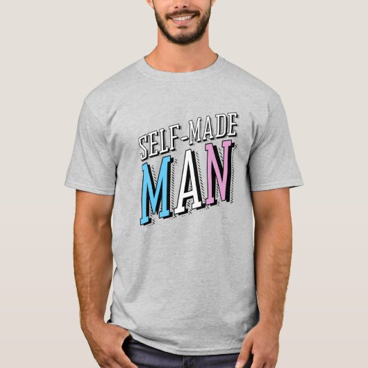 独力で成功した男 Tシャツ (正面)