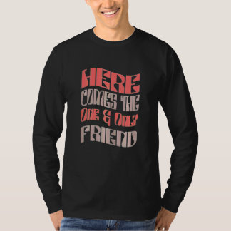 独占的なレトロなバチェラー・マッチングデザイン Tシャツ