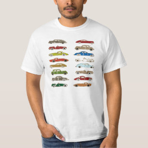 独占的なヴィンテージのクラシックカーのコレクションのTシャツ Tシャツ