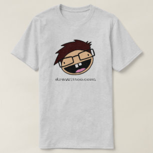 独占的な引くことそれ、余りに! 顔のロゴのTシャツ Tシャツ
