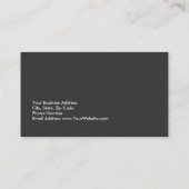 独占的エレガントグレーユニーク標準 名刺 (裏面)