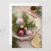 独占的クリスマスグリーティングカード シーズンカード (正面/裏面)