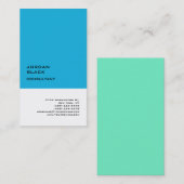 独占的スペシャルブルーユニークホワイト 名刺 (正面/裏面)