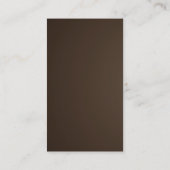 独占的セピアブラウン白ユニーク色 名刺 (裏面)