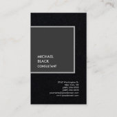 独占的ブラックグレーミニマモダンリスト 名刺 (正面)