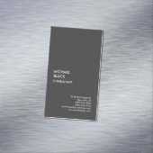 独占的ブラックモダンミニマユニークリスト マグネット名刺 (インサイチュ)