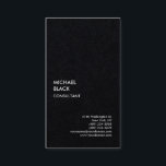 独占的ブラックモダンミニマユニークリスト 名刺<br><div class="desc">モダンシンプル名刺代。ツールを使用するフォント、色、背景を簡単で簡単に変更できる。</div>